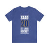 Saad 20 St. Louis Hockey Blue Vertical Design Unisex T-Shirt