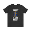 Scandella 6 St. Louis Hockey Blue Vertical Design Unisex T-Shirt