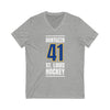 Bortuzzo 41 St. Louis Hockey Blue Vertical Design Unisex V-Neck Tee