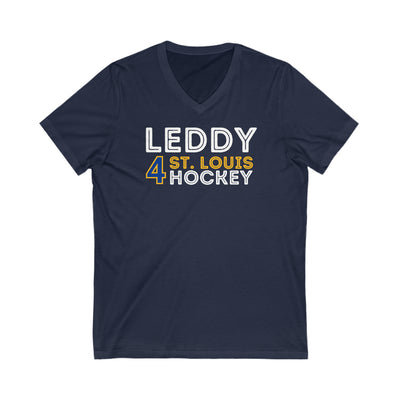 Leddy 4 St. Louis Hockey Grafitti Wall Design Unisex V-Neck Tee