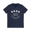 Saad 20 St. Louis Hockey Number Arch Design Unisex V-Neck Tee