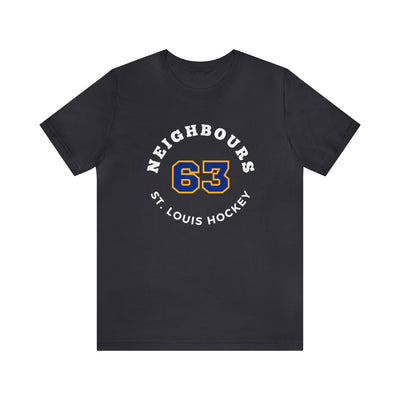 Neighbours 63 St. Louis Hockey Number Arch Design Unisex T-Shirt