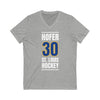 Hofer 30 St. Louis Hockey Blue Vertical Design Unisex V-Neck Tee