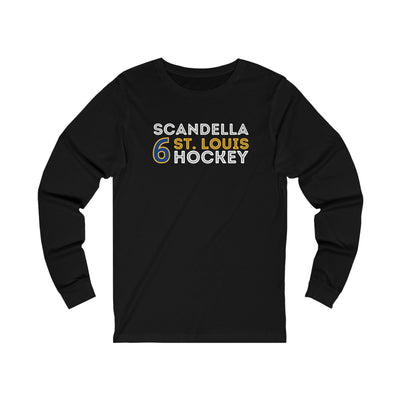 Scandella 6 St. Louis Hockey Grafitti Wall Design Unisex Jersey Long Sleeve Shirt