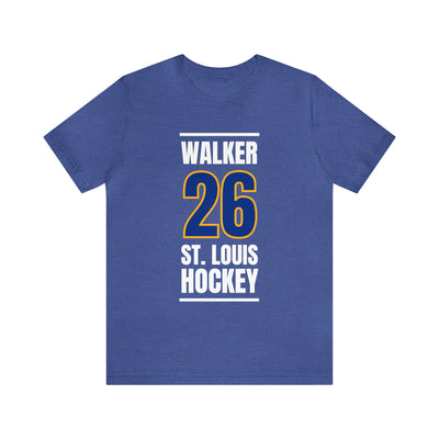 Walker 26 St. Louis Hockey Blue Vertical Design Unisex T-Shirt