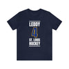 Leddy 4 St. Louis Hockey Blue Vertical Design Unisex T-Shirt