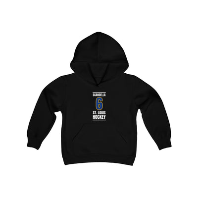 Scandella 6 St. Louis Hockey Blue Vertical Design Youth Hooded Sweatshirt