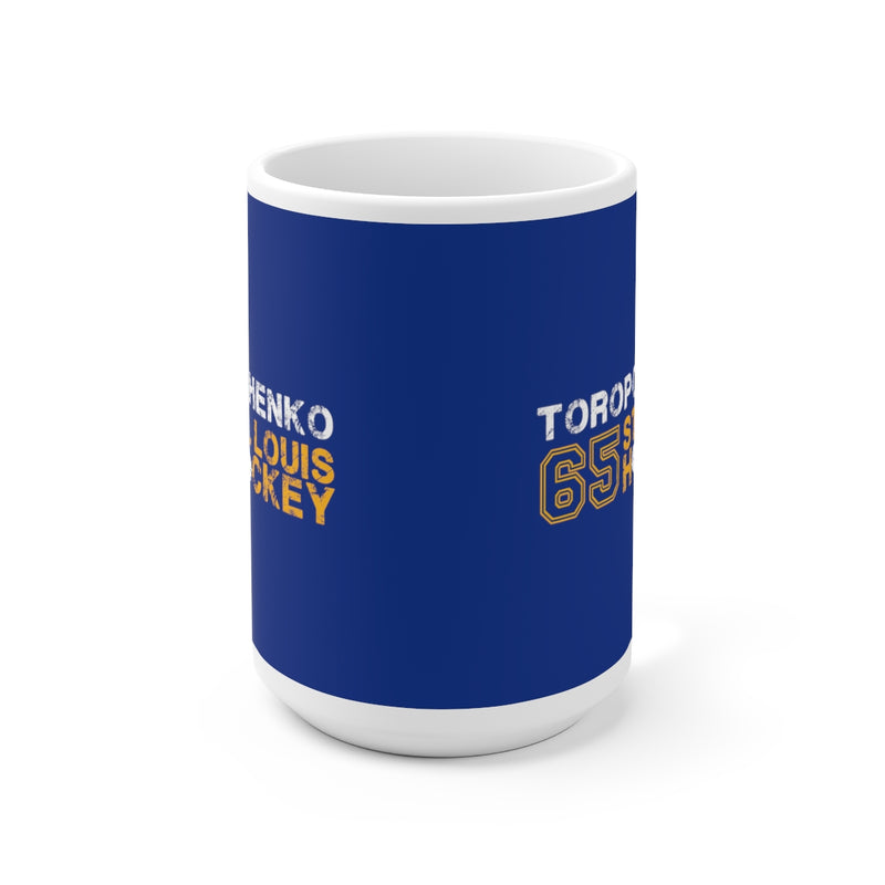 Toropchenko 65 St. Louis Hockey Ceramic Coffee Mug In Blue, 15oz