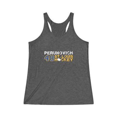 Perunovich 48 St. Louis Hockey Women's Tri-Blend Racerback Tank