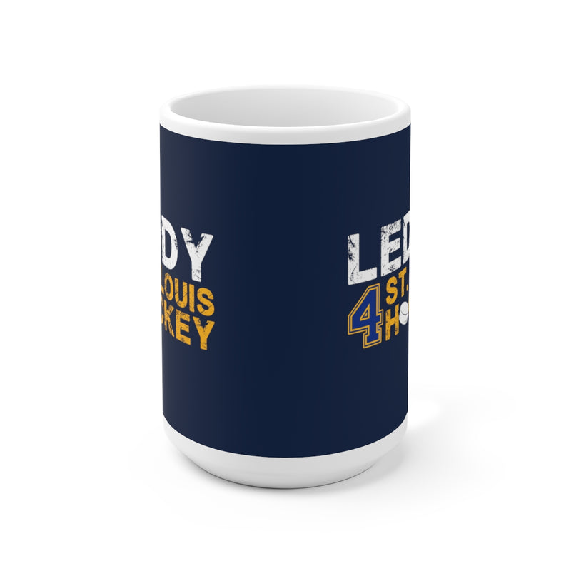 Leddy 4 St. Louis Hockey Ceramic Coffee Mug In Navy, 15oz