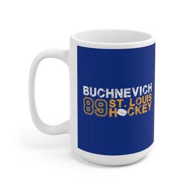 Buchnevich 89 St. Louis Hockey Ceramic Coffee Mug In Blue, 15oz