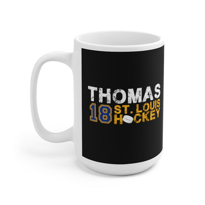 Thomas 18 St. Louis Hockey Ceramic Coffee Mug In Black, 15oz