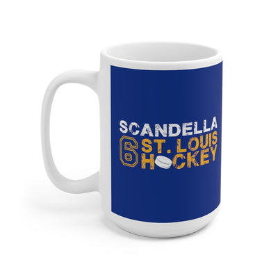 Scandella 6 St. Louis Hockey Ceramic Coffee Mug In Blue, 15oz