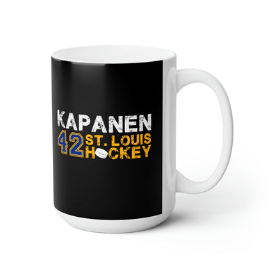 Kapanen 42 St. Louis Hockey Ceramic Coffee Mug In Black, 15oz