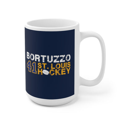 Bortuzzo 41 St. Louis Hockey Ceramic Coffee Mug In Navy, 15oz