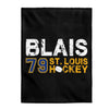 Blais 79 St. Louis Hockey Velveteen Plush Blanket