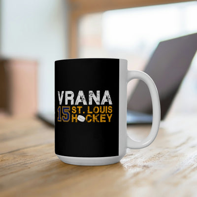 Vrana 15 St. Louis Hockey Ceramic Coffee Mug In Black, 15oz