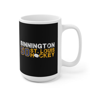 Binnington 50 St. Louis Hockey Ceramic Coffee Mug In Black, 15oz