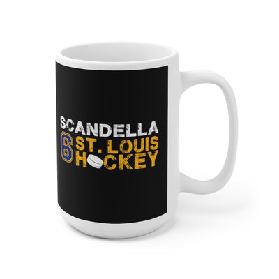 Scandella 6 St. Louis Hockey Ceramic Coffee Mug In Black, 15oz