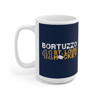 Bortuzzo 41 St. Louis Hockey Ceramic Coffee Mug In Navy, 15oz