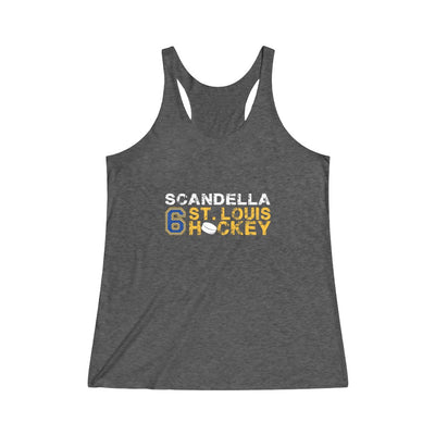 Scandella 6 St. Louis Hockey Women's Tri-Blend Racerback Tank