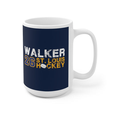 Walker 26 St. Louis Hockey Ceramic Coffee Mug In Navy, 15oz