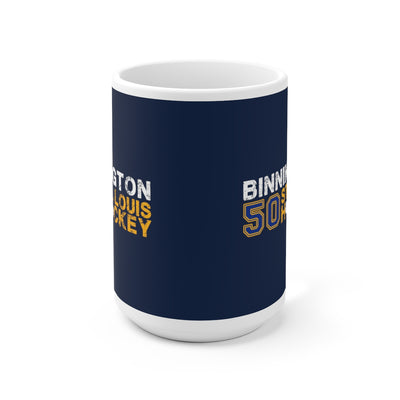 Binnington 50 St. Louis Hockey Ceramic Coffee Mug In Navy, 15oz