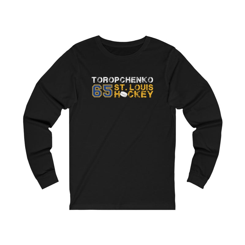 Toropchenko 65 St. Louis Hockey Unisex Jersey Long Sleeve Shirt