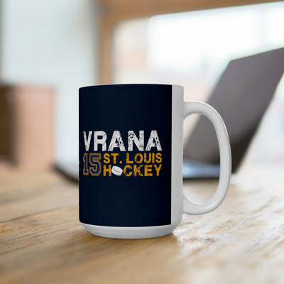 Vrana 15 St. Louis Hockey Ceramic Coffee Mug In Navy, 15oz