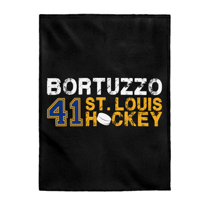 Bortuzzo 41 St. Louis Hockey Velveteen Plush Blanket