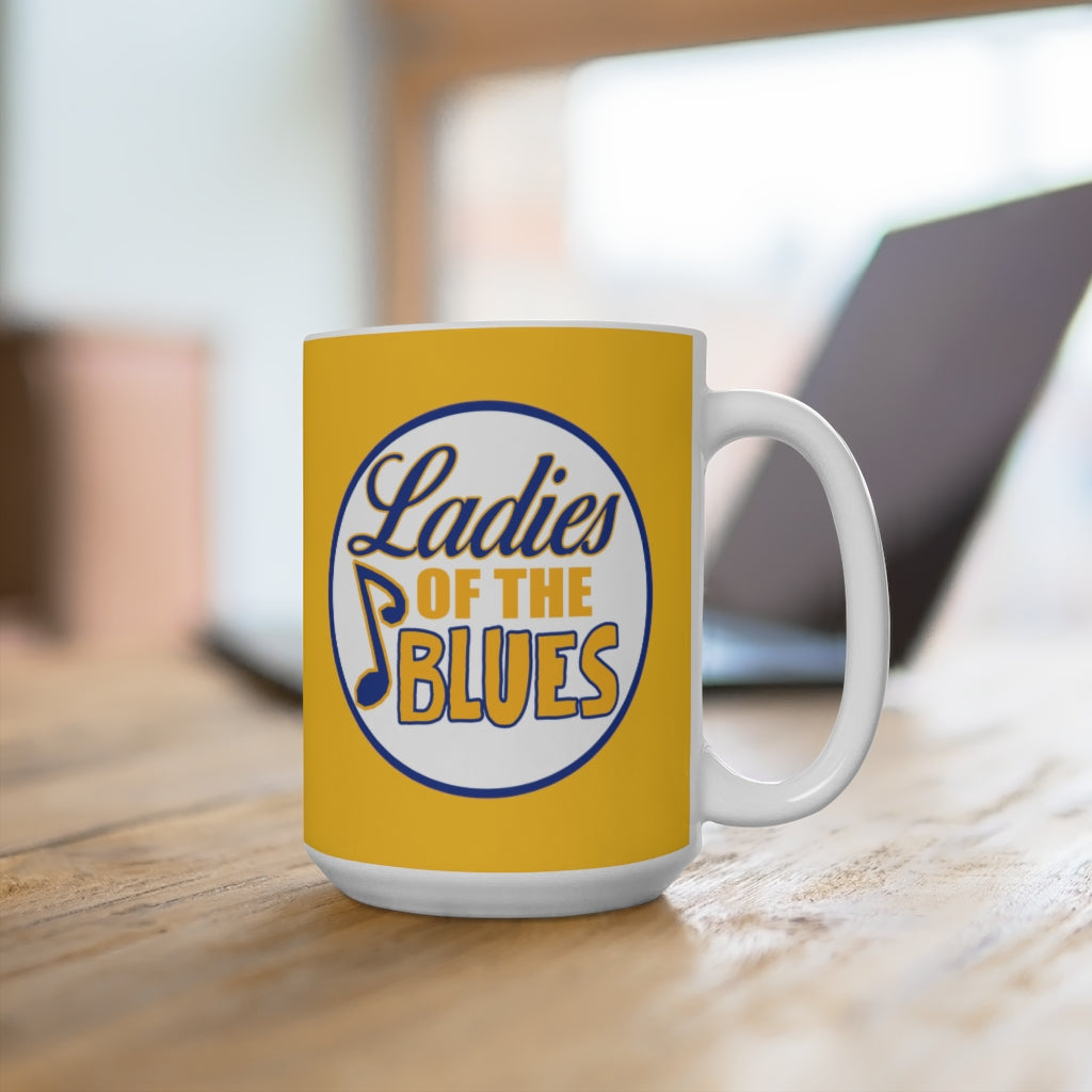Ladies Of The Blues Coffee Ceramic Mug In Yellow, 15oz