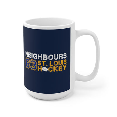 Neighbours 63 St. Louis Hockey Ceramic Coffee Mug In Navy, 15oz