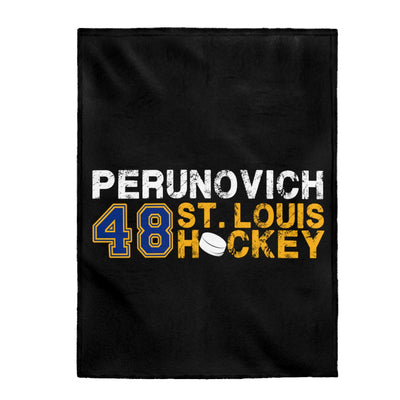 Perunovich 48 St. Louis Hockey Velveteen Plush Blanket