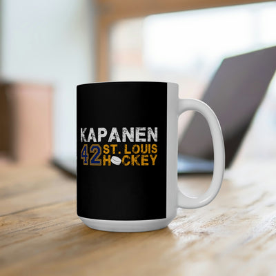 Kapanen 42 St. Louis Hockey Ceramic Coffee Mug In Black, 15oz