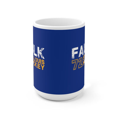 Faulk 72 St. Louis Hockey Ceramic Coffee Mug In Blue, 15oz