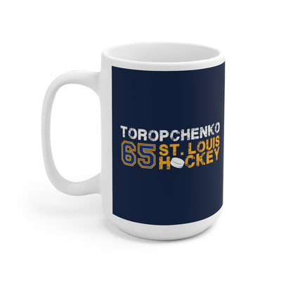 Toropchenko 65 St. Louis Hockey Ceramic Coffee Mug In Navy, 15oz