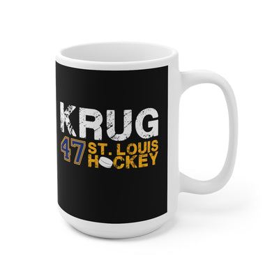 Krug 47 St. Louis Hockey Ceramic Coffee Mug In Black, 15oz