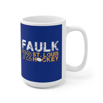 Faulk 72 St. Louis Hockey Ceramic Coffee Mug In Blue, 15oz