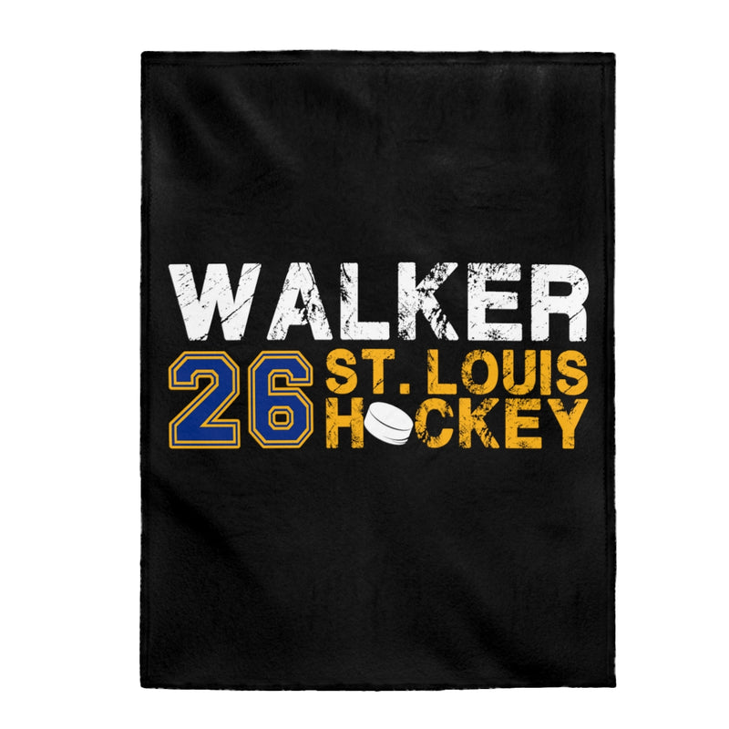 Walker 26 St. Louis Hockey Velveteen Plush Blanket
