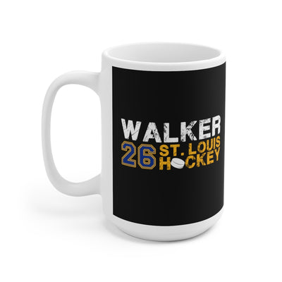 Walker 26 St. Louis Hockey Ceramic Coffee Mug In Black, 15oz