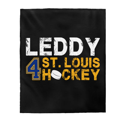 Leddy 4 St. Louis Hockey Velveteen Plush Blanket