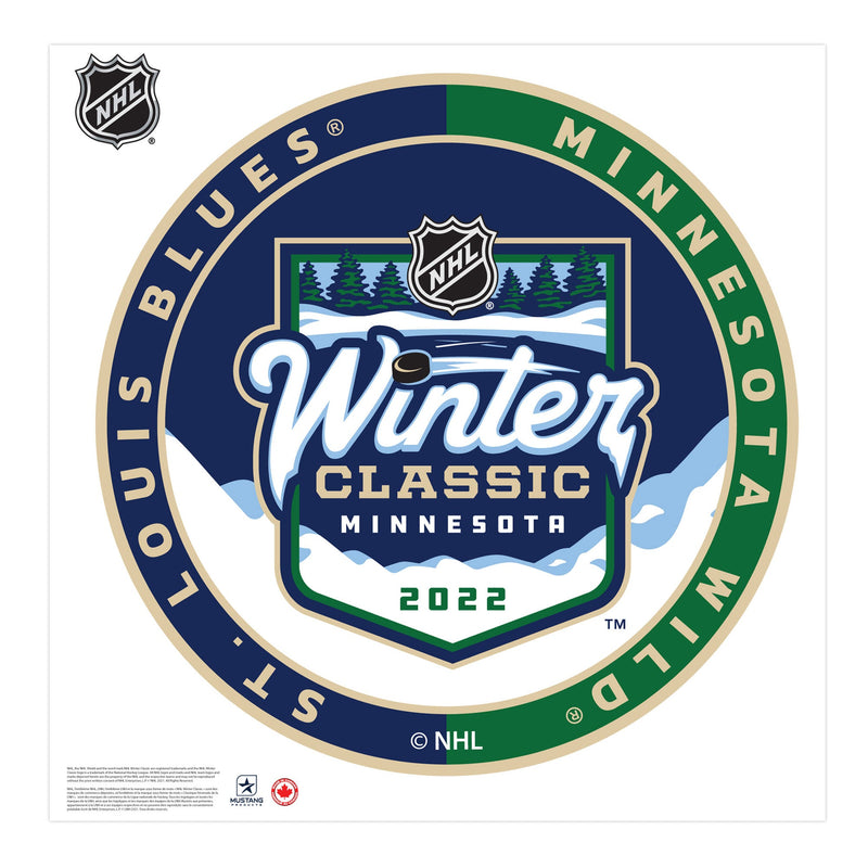 St. Louis Blues Winter Classic PVC Distressed Logo Wall Sign, 22 Inch