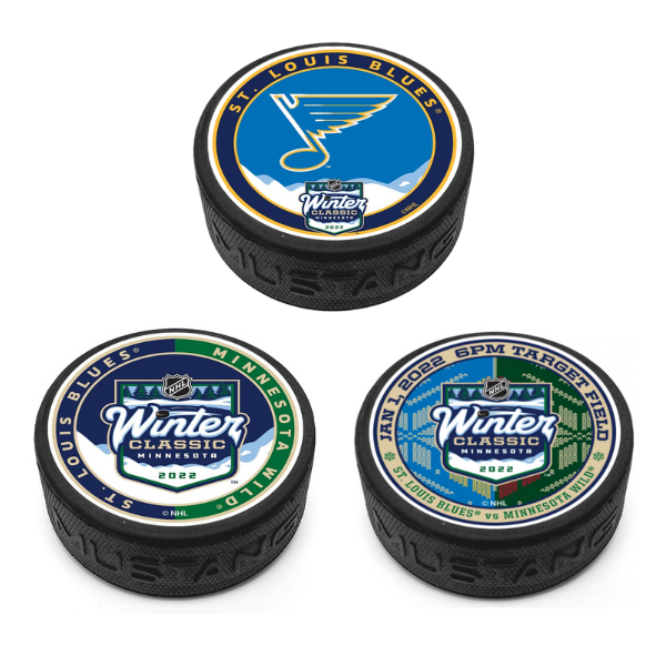 St. Louis Blues Silver Medallion Hockey Puck