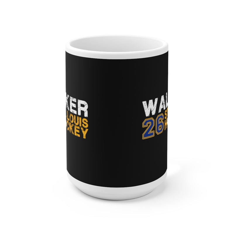 Walker 26 St. Louis Hockey Ceramic Coffee Mug In Black, 15oz