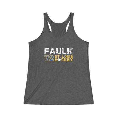 Faulk 72 St. Louis Hockey Women's Tri-Blend Racerback Tank