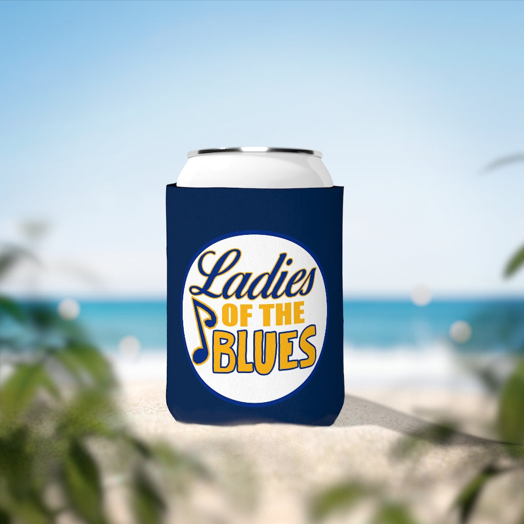 Ladies Of The Blues Can Cooler Sleeve In Navy Blue, 12 oz.