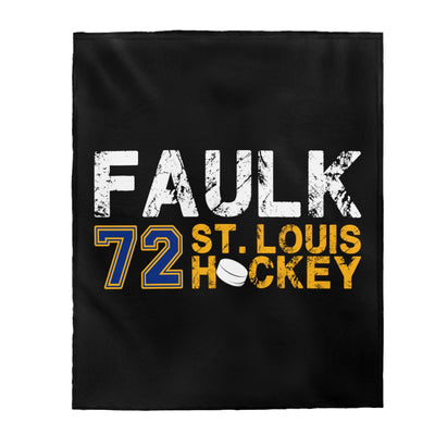 Faulk 72 St. Louis Hockey Velveteen Plush Blanket