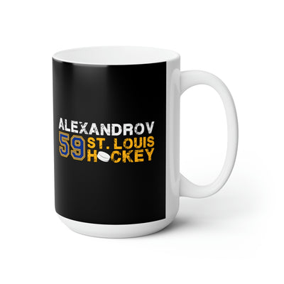 Alexandrov 59 St. Louis Hockey Ceramic Coffee Mug In Black, 15oz