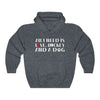 "All I Need Is Love, Hockey And A Dog" Unisex Hooded Sweatshirt