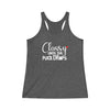 "Classy Until The Puck Drops" Women's Tri-Blend Racerback Tank Top